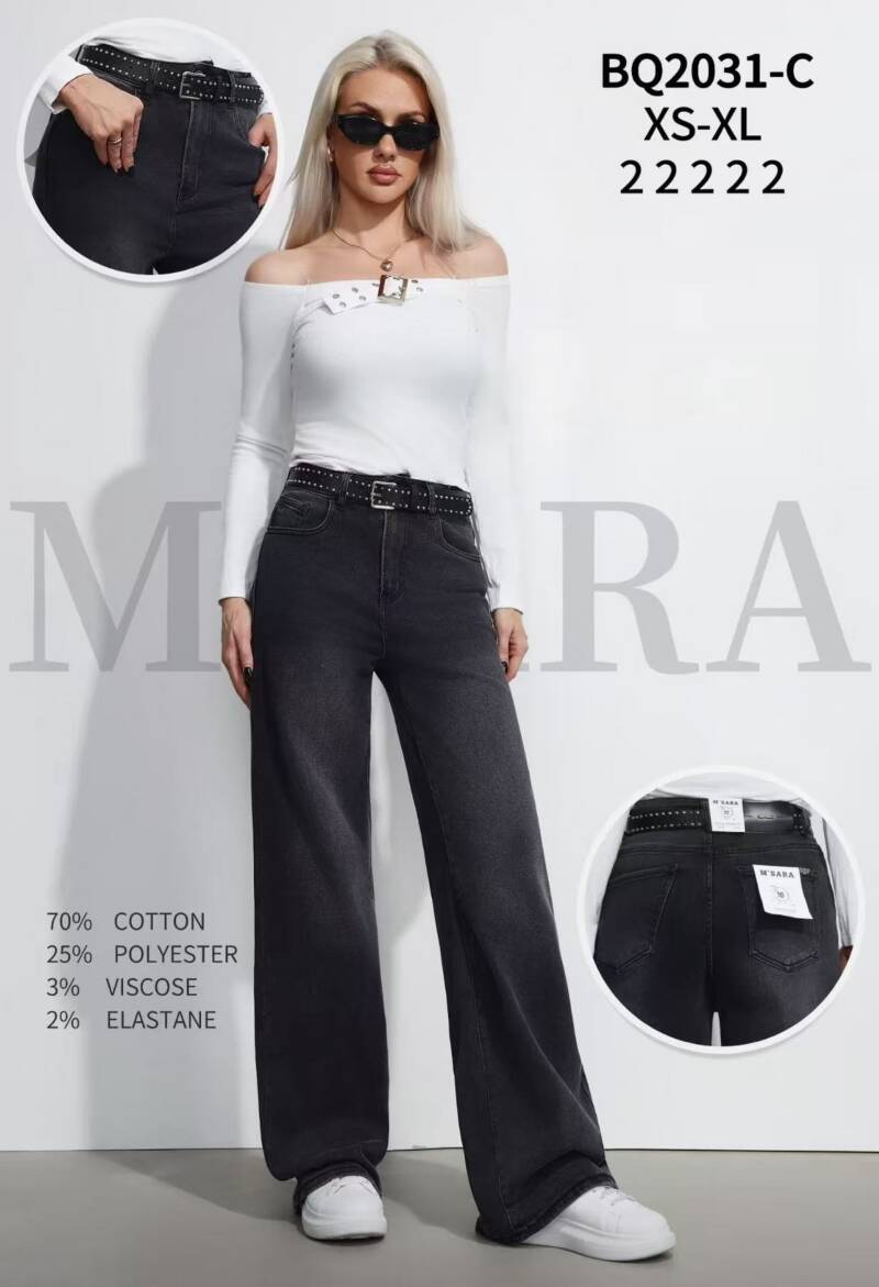 Spodnie damskie jeansy Roz XS-XL, 1 Kolor Paczka 10 szt